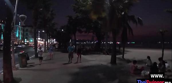 Sexy big ass Asian slut sucking bad clients dick after passion night walk